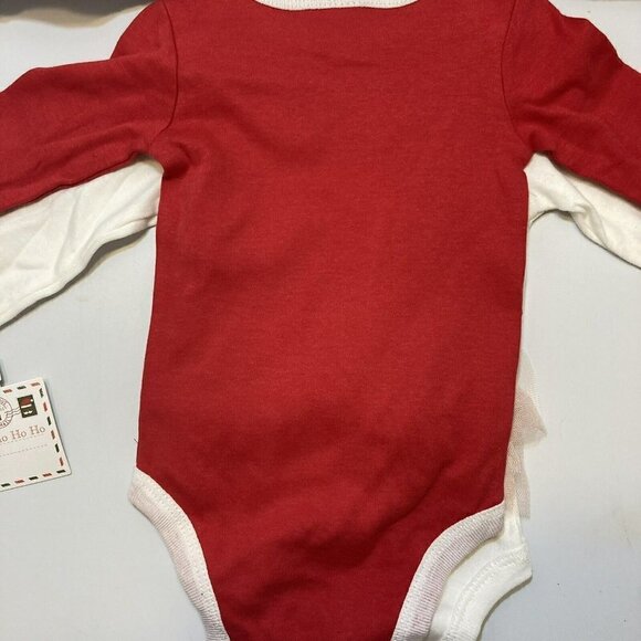 Baby Kiss My First Christmas 3-Piece Cotton Tulle Holly Red One Pieces-3… - Picture 7 of 12
